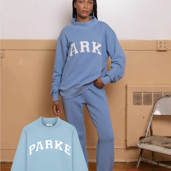 Parke Tops - Blue 'PARKE' Sweatshirt